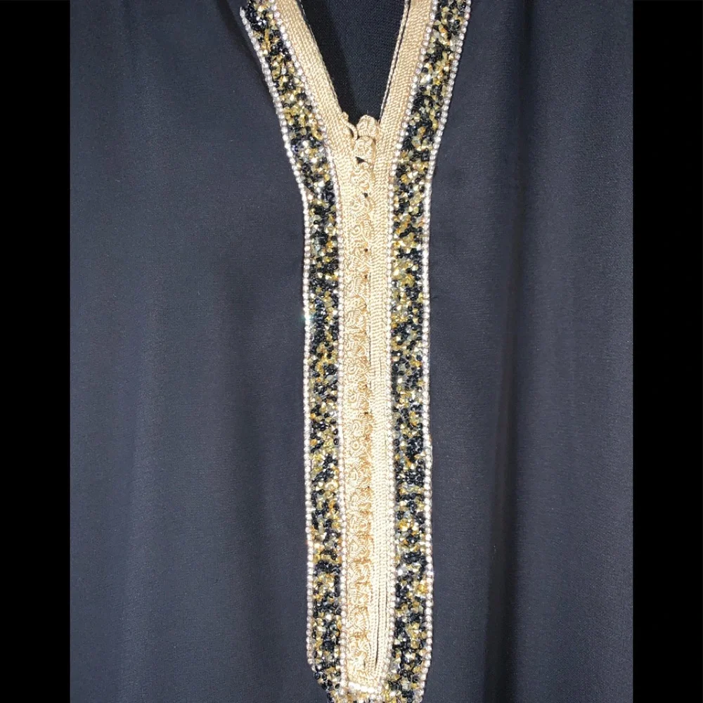Black Moroccan kaftan - Picture 4 of 10
